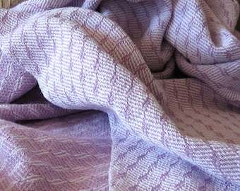 Lilac Baby Blanket - Handwoven Cotton