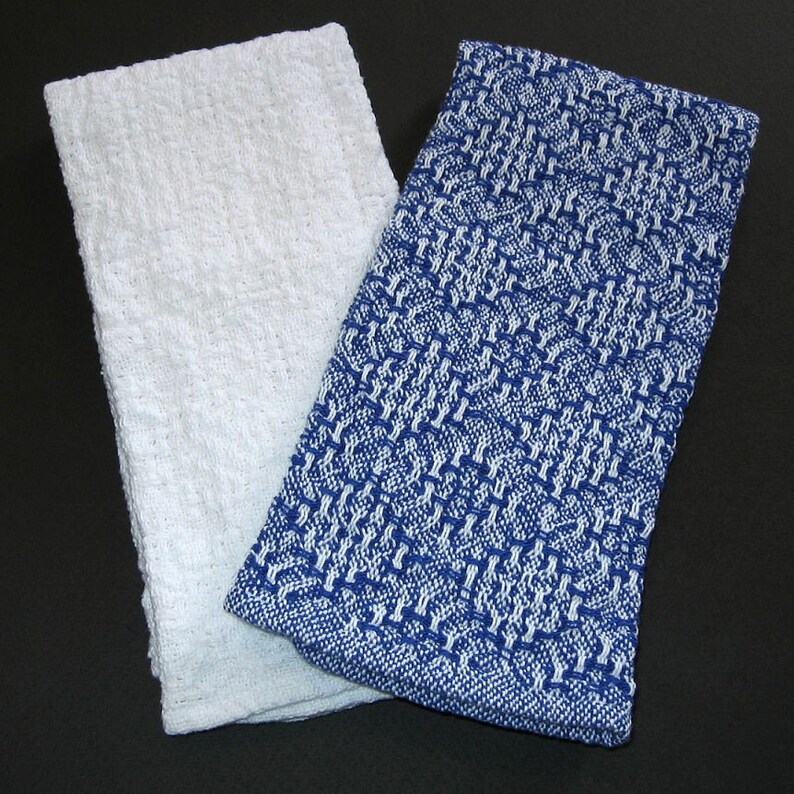 2 asciugamani tessuti a mano immagine 2