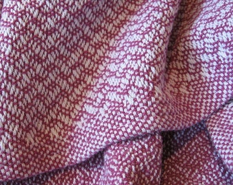 Handwoven Cotton Baby Blanket - Magenta