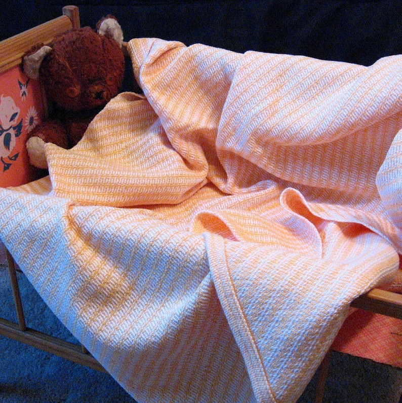 Couverture pour bébé tissée à la main Jaune doré image 2