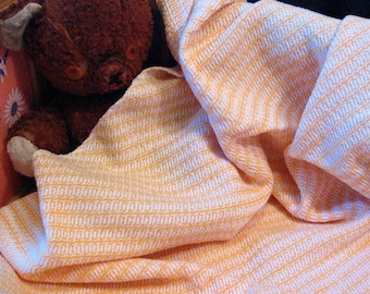 Couverture pour bébé tissée à la main - Jaune doré