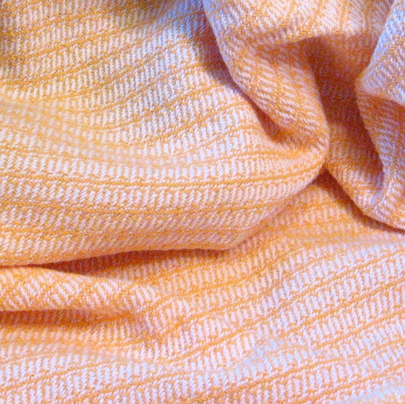 Handwoven Baby Blanket Golden Yellow image 3