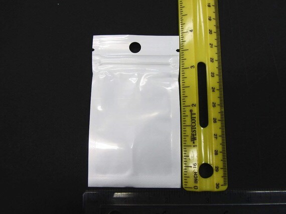 Front Clear White Zipper Lock Resealable Plastic Bags Hanging Hole