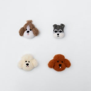 Handmade Felted Dog Brooch – Wool Felt Animal Pin