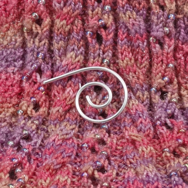 Spiral Cable Knitting Needle Stitch Holder Aluminium - Choose Colour | Atomic Knitting | UK Made