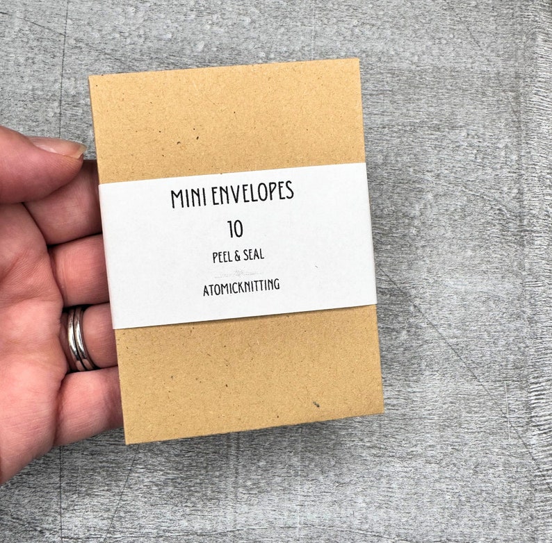 Mini Paper Envelopes - Mini Kraft Envelopes with Peel & Seal 92 x 68mm Recycled, Brown Paper, Pocket | UK Made