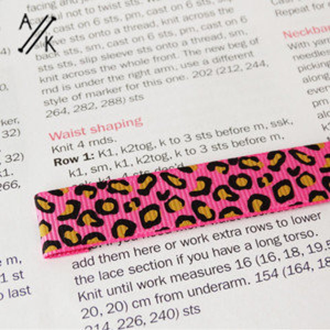 Magnetic Pattern Marker Tamer Guide Pink Leopard Print 19.5cm/a4/letter ...