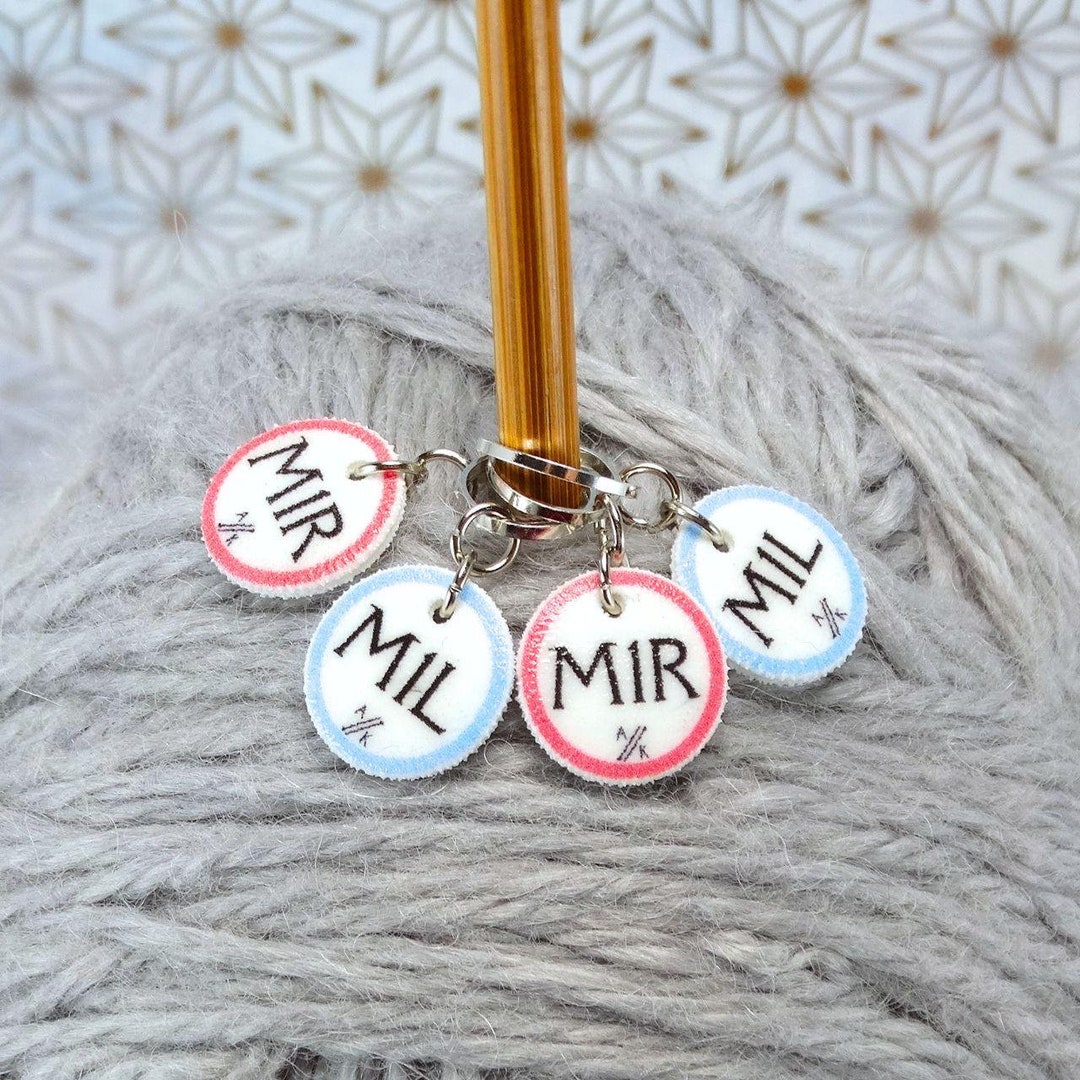 Instruction Stitch Marker Set: M1L M1R Knitting Discs - Set of 4 - Etsy