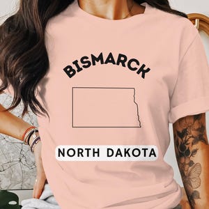 North Dakota Graphic T-Shirt, North Dakota State Tee, Cool North Dakota Shirt, Casual North Dakota Graphic Tee, State Pride Shirt