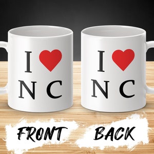 Ich liebe North Carolina Heart NC State Pride Kaffeetasse als Geschenk