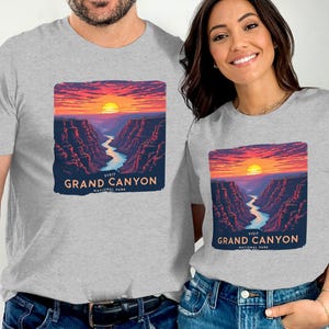 Visit Grand Canyon National Park T-Shirt, Scenic Nature Graphic Tee, Sunset Canyon Landscape Shirt, Outdoor Adventure Apparel