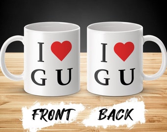 I Love You Heart Graphic Mug, Romantic Gift, Couple's Coffee Cup, Valentine's Day Present