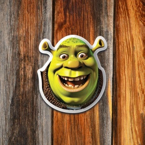 Happy Shrek - Cool Fantasy Vinyl Sticker- Laptop, Water Bottle, Phone, Car - Durable & High-Quality - Great Gift Idea!