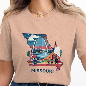 Missouri T-Shirt, State Map Art Tee, Missouri Souvenir Shirt, Unique Missouri Design, Unisex Missouri Graphic Tee, Gift for Travelers