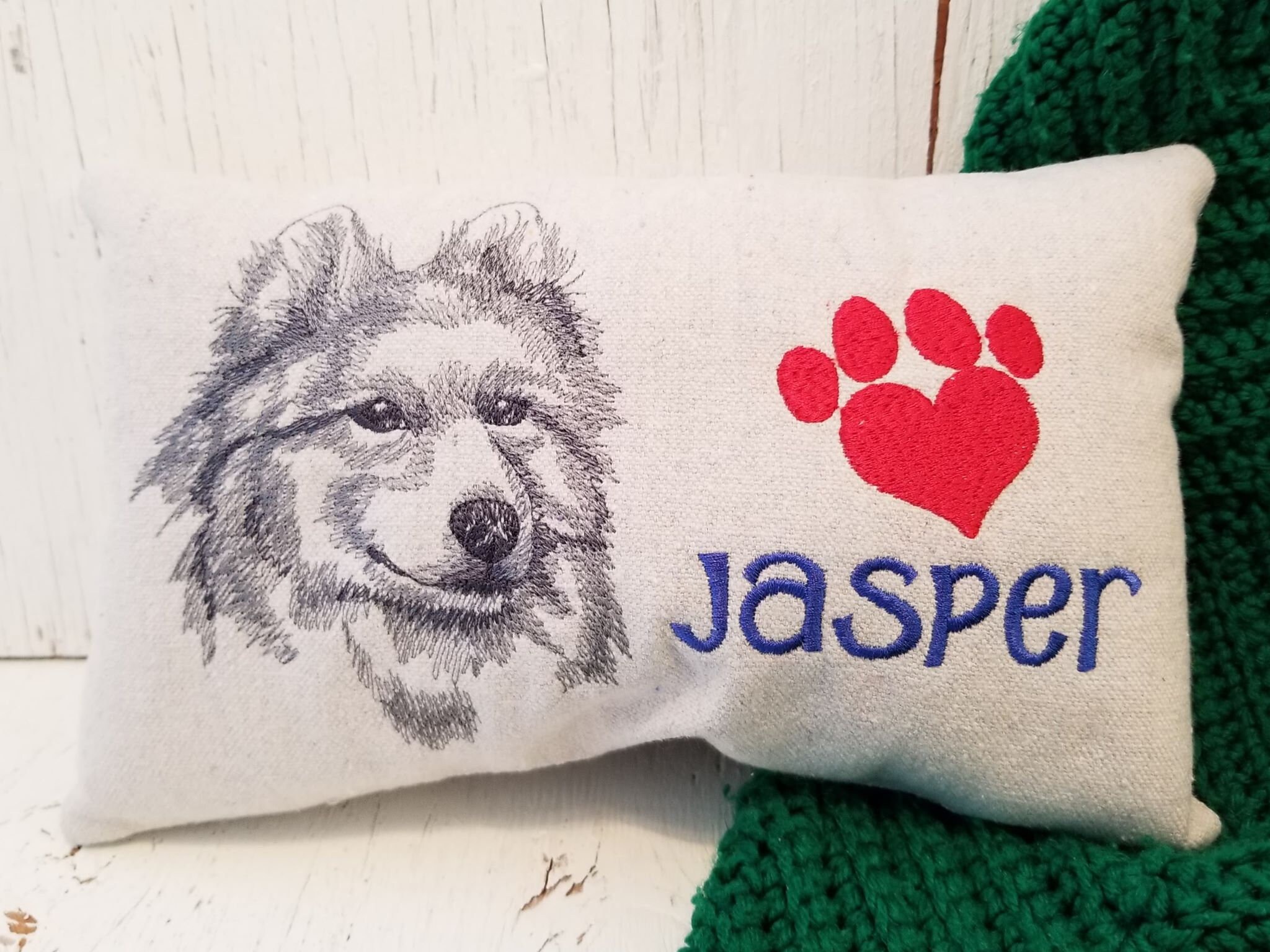 Samoyed Breed Personalized Pet Gift Custom Embroidered Dog Etsy