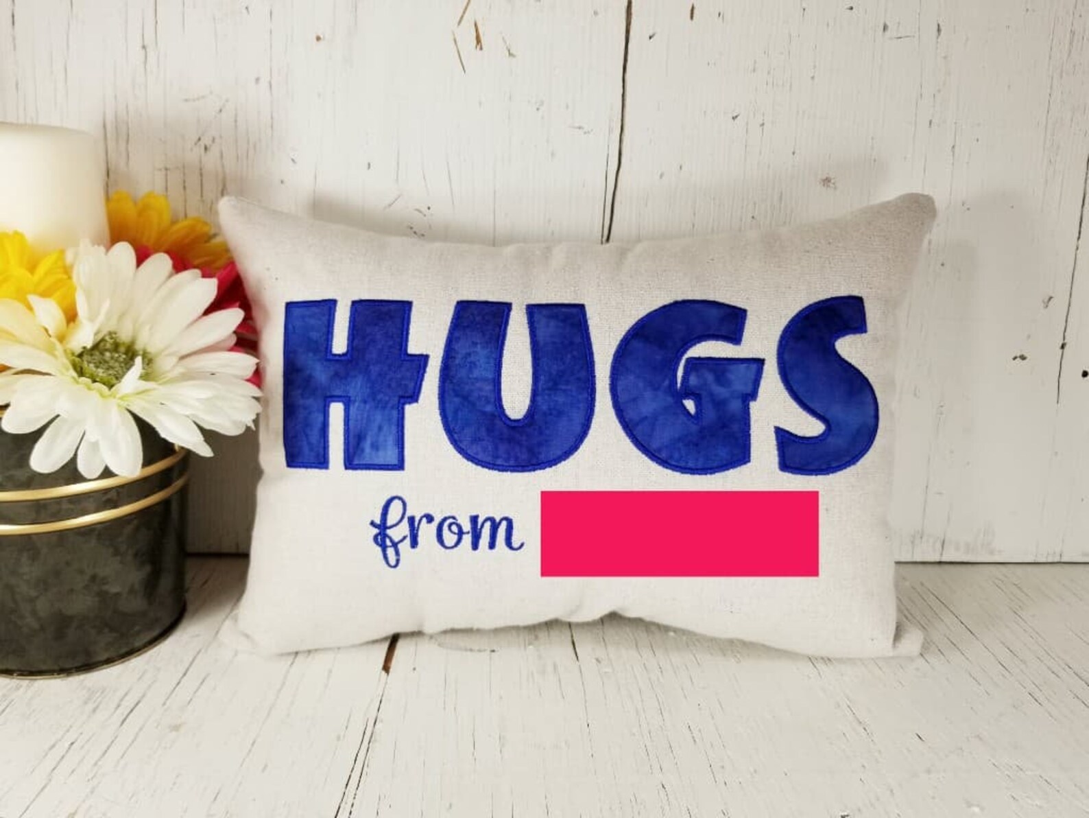 Hugging Pillow Hugs from Home Give a Hug from Afar I Etsy