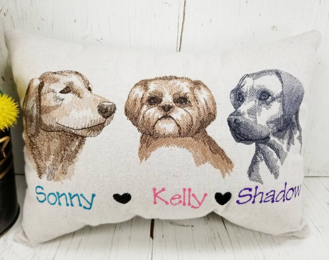 Personalized Dog Keepsake Embroidered Pet Memorial Gift Etsy