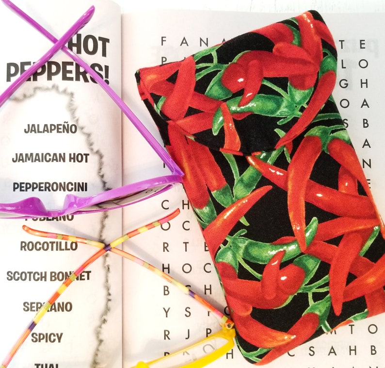 Hot Peppers Double Eyeglasses Case Stocking Stuffer Double Etsy