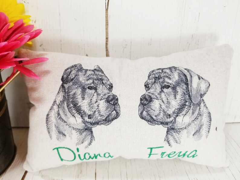 Cane Corso Personalized Pet Portrait Embroidered Dog Etsy