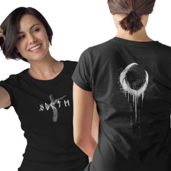 T-Shirt Damen North Mond / Frauen / Shirt / Aufdruck / Wikinger / Runen / Nordic / Mittelalter / Medival / Geschenk
