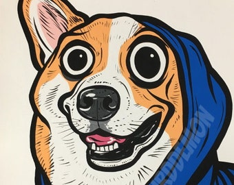 Welsh Corgi Hoodie Original Painting