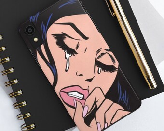 Black Crying Comic Girl Phone Case