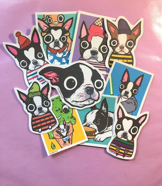 NEW Boston Terrier Sticker Pack - Etsy