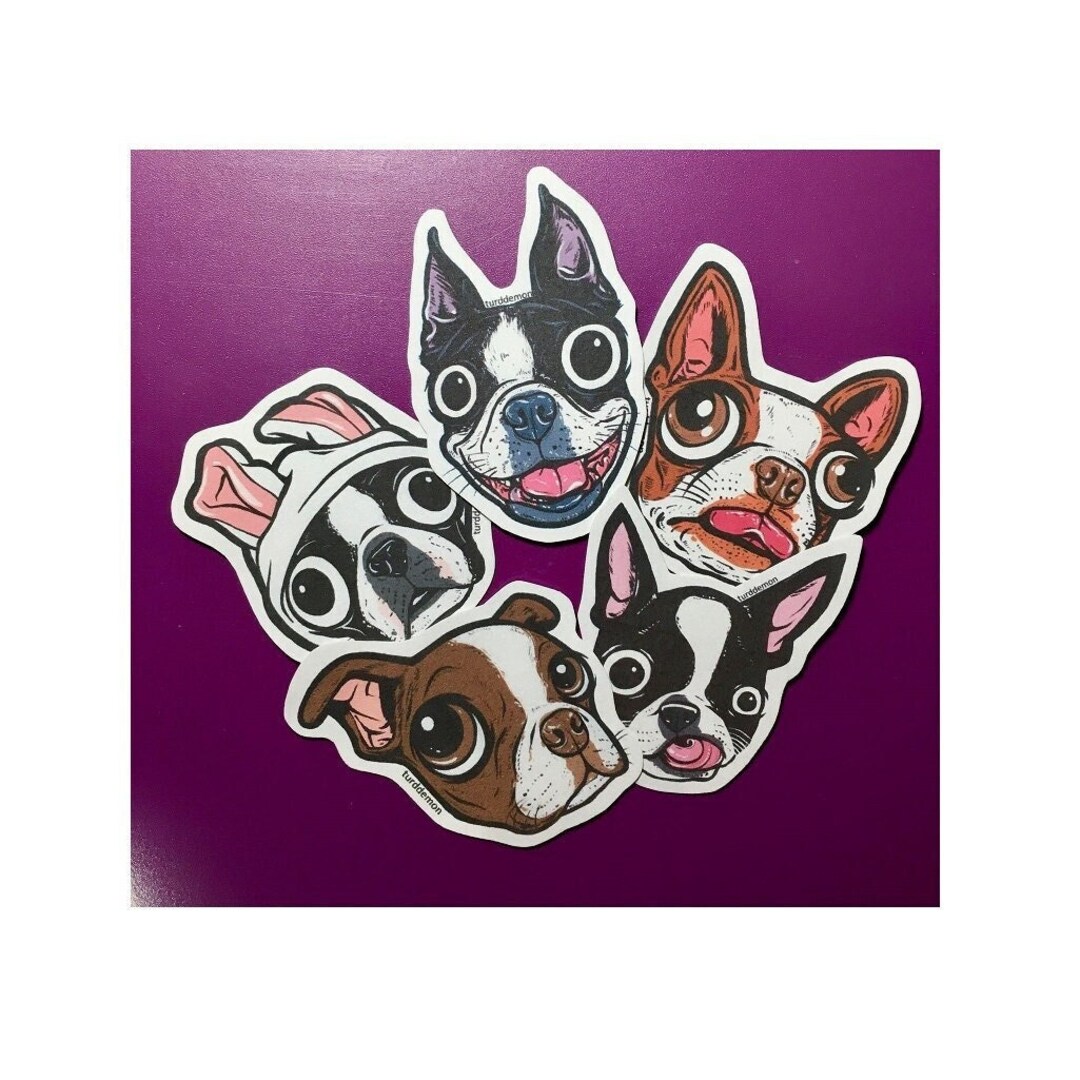 Boston Terrier Sticker Pack - Etsy