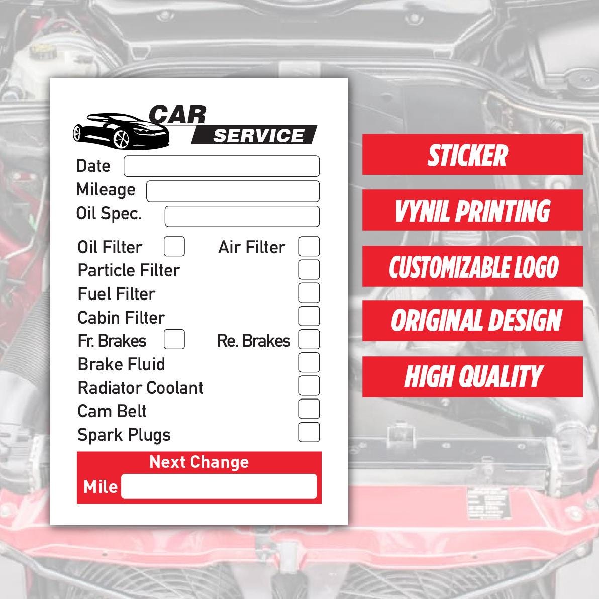 250PCS Oil Change Stickers,2 * 2In Oil Change Window 250PCS Oil Change Stickers,2 * 2In Oil Change Window