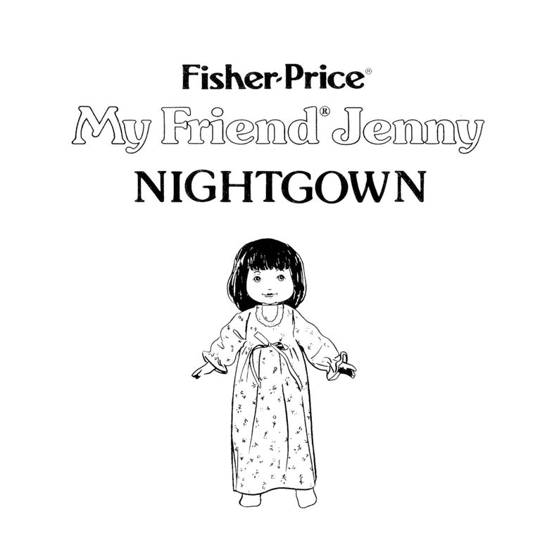 My Friend Mandy Jenny Fisher Price Nightgown Clothes Digital Pattern image 1