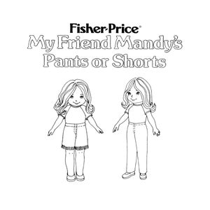 My Friend Mandy Jenny Mikey Dolls Pants Shorts Clothes Digital Pattern