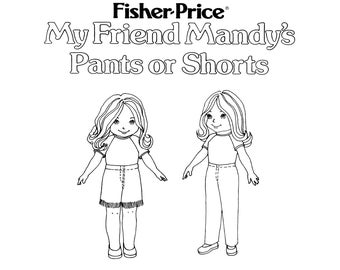 My Friend Mandy Jenny Mikey Dolls Pants Shorts Clothes Digital Pattern