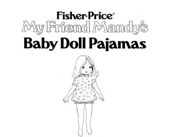 My Friend Mandy Baby Doll Pajamas Clothes Digital Pattern