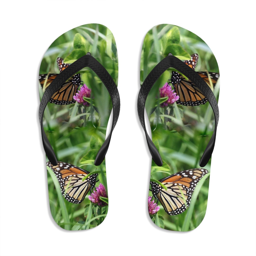 MONARCH Butterfly Unisex Flipflops Wildlife Nature Etsy