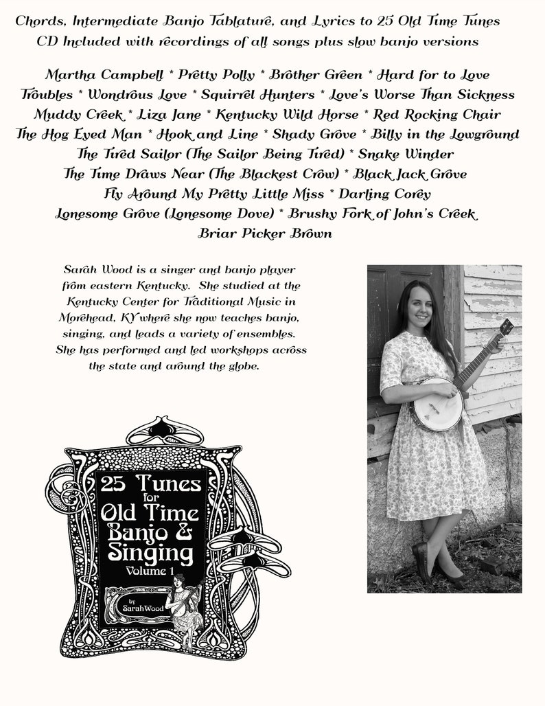 Digital Download Book Only 25 Tunes for Old Time Banjo & Singing Volume 1 image 2