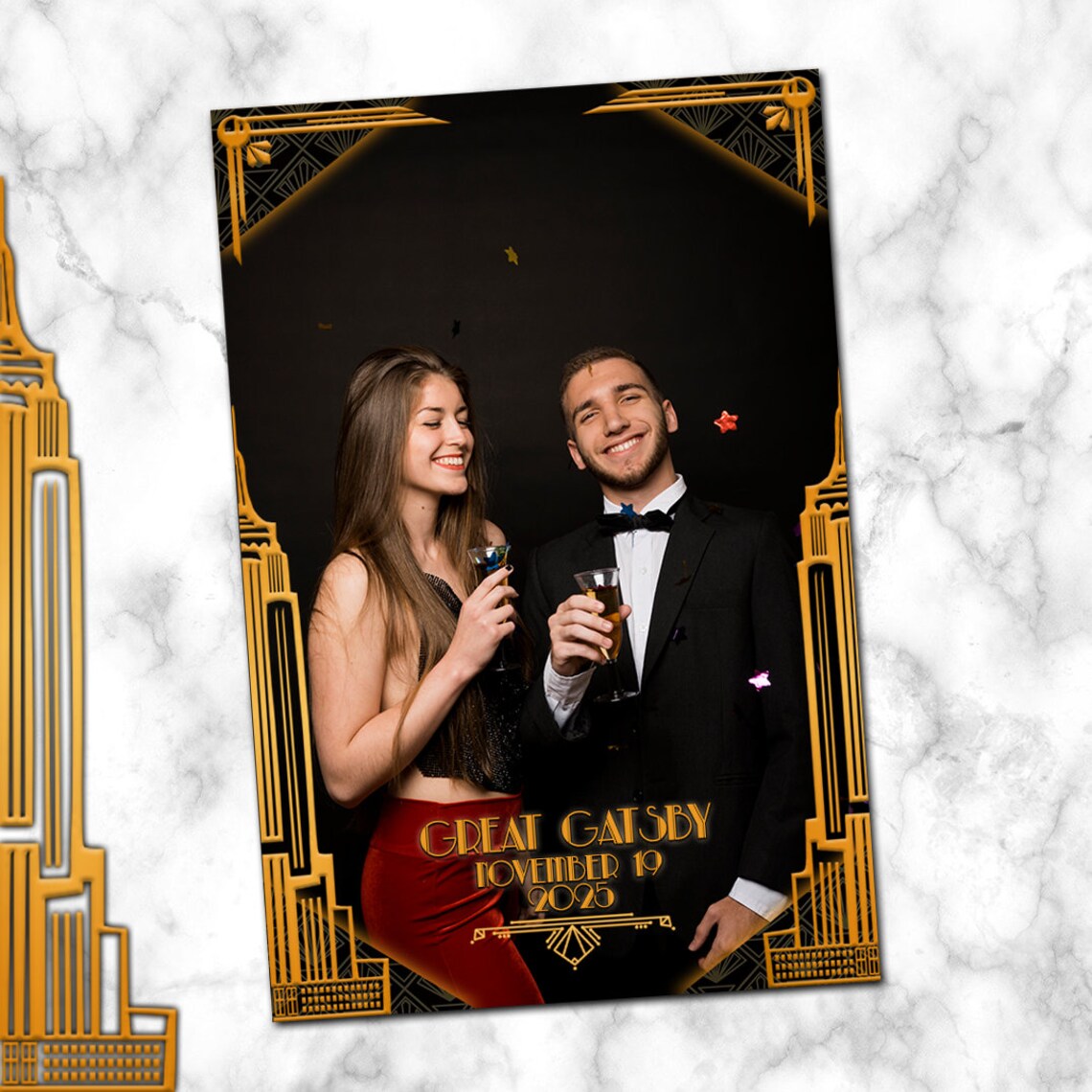 Great Gatsby 1920s Photo Booth Template Set 4x6/10x15 6x4/15x10