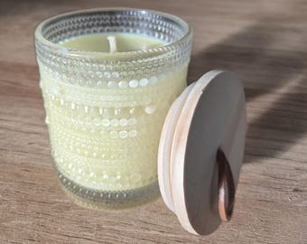 Candela di soia da 227 g (8 oz) al profumo di agrumi e agave / Versata a mano / Gialla, intensamente profumata