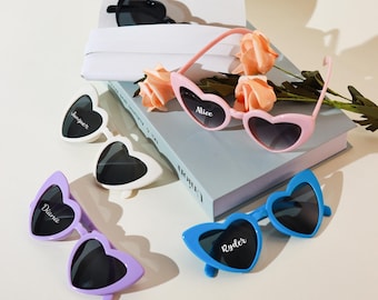 Personalized Heart Sunglasses, Party Favors, UV Protection
