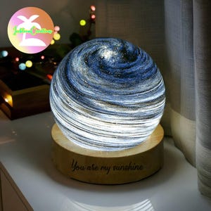 Personalized Glass Ball Night Lamp,Custom Name Glass Globe Lamp,Crystal Ball Desk Lamp,Milky Way Night Lamp,Galaxy Desk Lamp,Astronomy Gifts