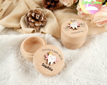 Personalised Wooden Tooth Fairy Box,Custom Tooth Fairy Box,Christening Gift,Baby Teeth Box,First Tooth Keepsake,Kid Tooth Box,New Baby Gifts