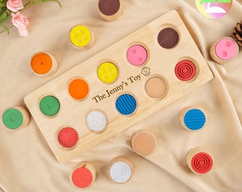 Custom Wooden Sensory Colorful Toy, Montessori Educational Toy,Children's Color and Coordination Development,Development of Motor Skill,Gift