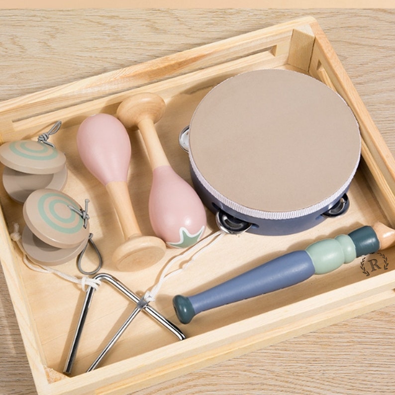 Personalised Wooden Musical Instruments Set,wooden Sand Eggs ...