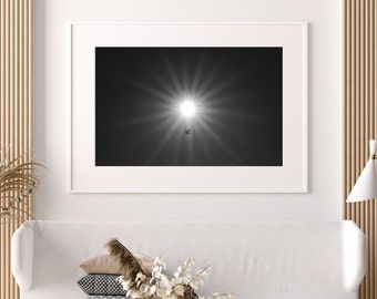 Sun Fly By - Wall Art - Nature Photography Print - Black and White