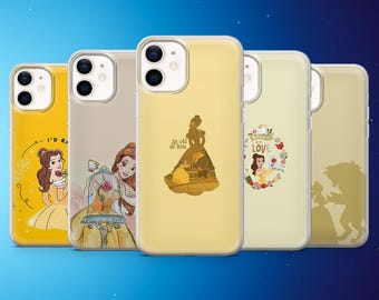 Disney Beauty and Beast Phone case Belle Princess Cover for iPhone 17, 17Pro, 16, 16Pro, 15, 14, 13,12, Samsung S26, S25, S24, A16, Pixel 10
