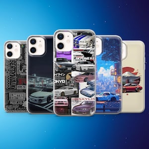 JDM Telefonskal Japanska bilar för iPhone 17, 17Pro, 16, 16Pro, 15, 14, 13, 12, Samsung S26, S25, S24, A16, A56, Pixel 10, 10Pro, 9A, 8A