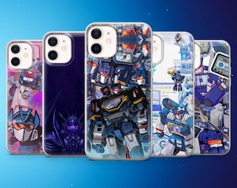 Étui pour téléphone Transformers Robot Soundwave Cover pour iPhone 17, 17Pro, 16, 16Pro, 15, 14, 13, 12, Samsung S25, S24, S23, A16, A56, Pixel 10Pro