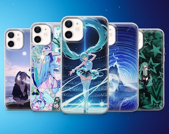 Hatsune Miku telefoonhoesje met anime-meisjesprint voor iPhone 17, 17Pro, 16, 16Pro, 15, 14, 13, 12, Samsung S26, S25, S24, A17, A57, Pixel 11Pro, 10A