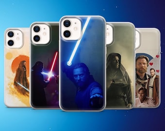 Obi-Wan Kenobi Coque de portable Star wars Master pour iPhone 17, 17Pro, 16, 16Pro, 15, 14, 13, 12, Samsung S26, S25, S24, A16, A56, Pixel 10