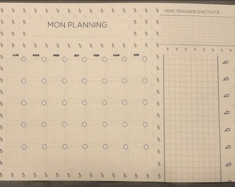 Coaching Papier horizontal Calendrier a coche