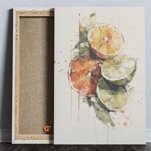 Printable Citrus Watercolor Still Life Vibrant Overlapping Fruit Art Rustic Kitchen Decor Earthy Wall Print Digital Painting 1103